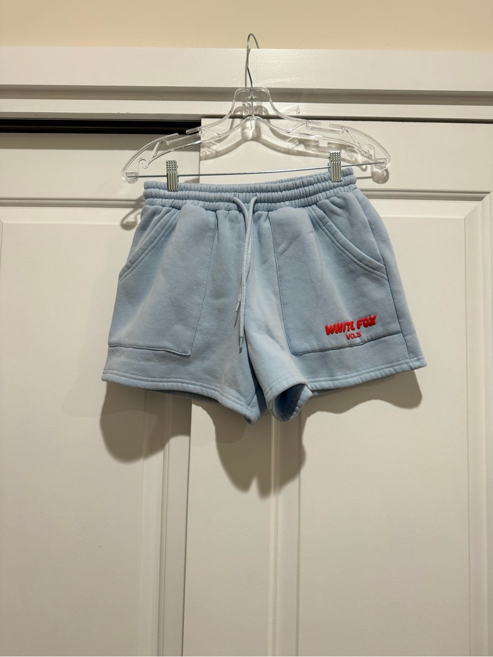 White Fox Vol 3 Blue Sweat Shorts, Size Small
